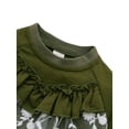 thumbnail image 4 of Qiylii Girls Clothes Set, Lace Ruffle Trim Splicing Long Sleeve Tops, Pants, 4 of 9