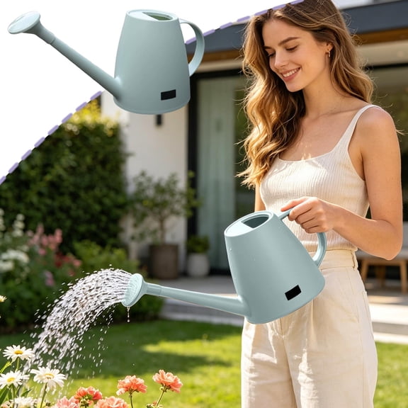 MMJ Portable Watering Can 1.8L Long Spout Gardening Kettle for Indoor Outdoor Plants 13.78x5.91x6.69in