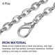 thumbnail image 3 of Monedero Cadena Correa, 4uds 16"x0.22" Plano Cadena Correa Bolso Cadenas Accesorios Monedero Correas Hombro Cruzado Cuerpo Repuesto Correa, Plateado Tono, 3 of 5