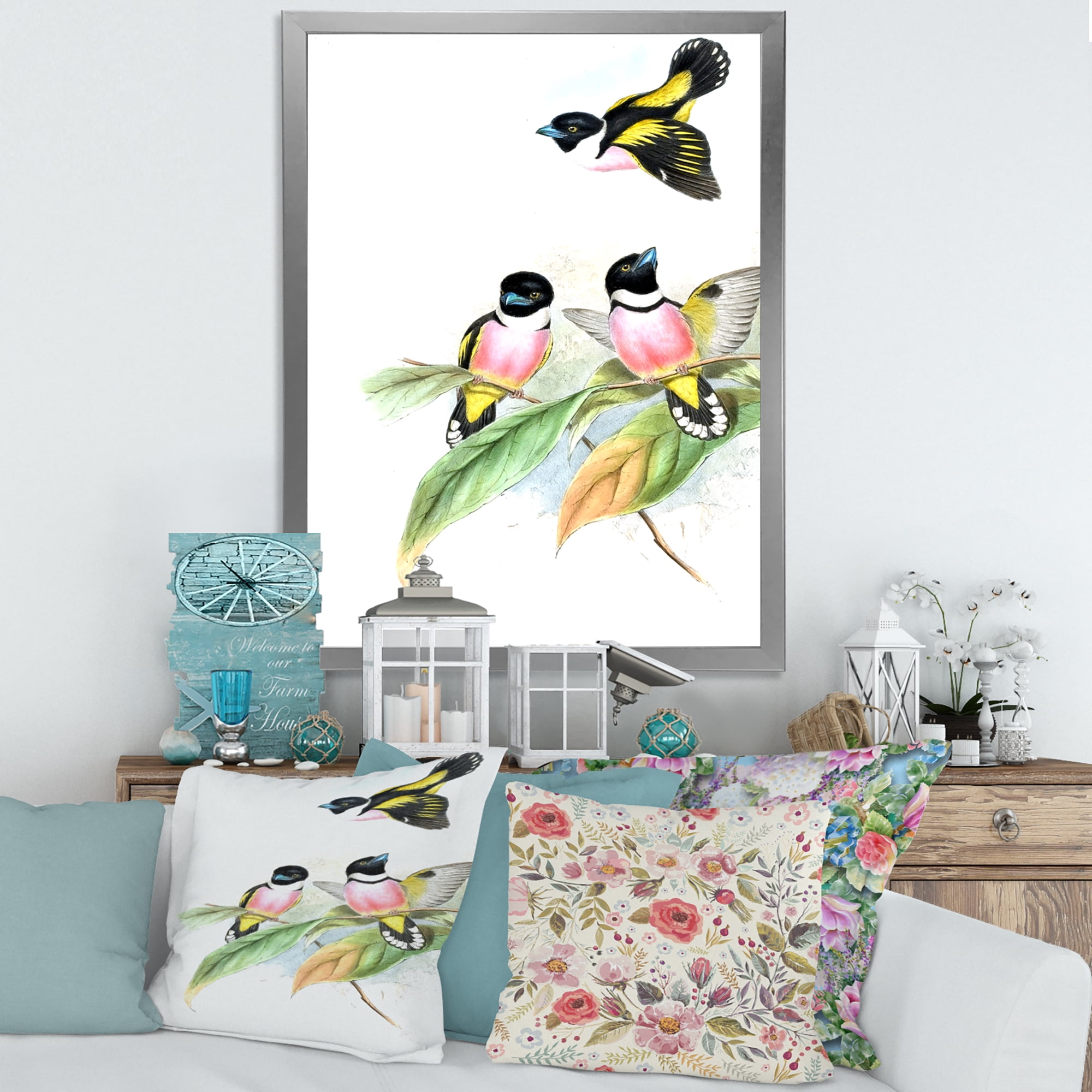 Designart 'Ancient Birds III' Traditional Framed Art Print