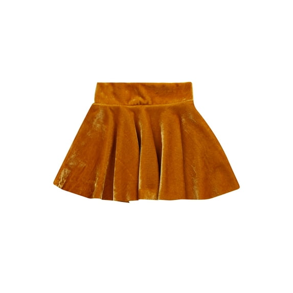 Qiylii Toddler Baby Girl Basic Plain Velvet Skirt Casual Tutu Skirts