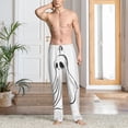 thumbnail image 2 of Kdxio Cute Ghost Simple Drawing Pattern Men's Pajama Pants, Elastic Waist with Drawstring and Pockets, Comfortable Loungewear-Medium, 2 of 6