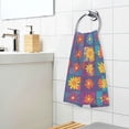 thumbnail image 3 of Yayeee 100% Cotton Hand Towels for Bathroom 16" x 28" Soft Absorbent Kitchen Towel, Colorful Checkered Daisy, 3 of 7