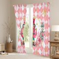 thumbnail image 3 of Feelyou Merry Christmas Child Black Out Curtains, Cartoon Fairy Tale Curtains Pack of 2 (42x63 Each), Pink Plaid Buffalo Bedroom Curtains, Living Room Curtains Decor, 3 of 6