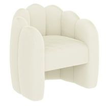 !nspire Modern Faux Fur Accent Chair - Ivory