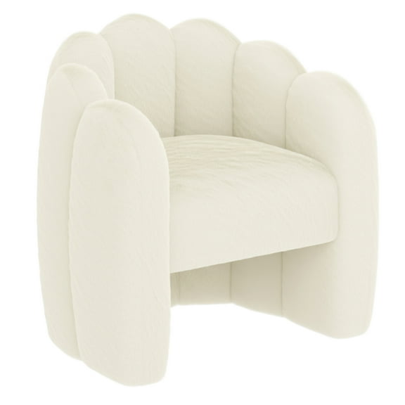 !nspire Modern Faux Fur Accent Chair - Ivory