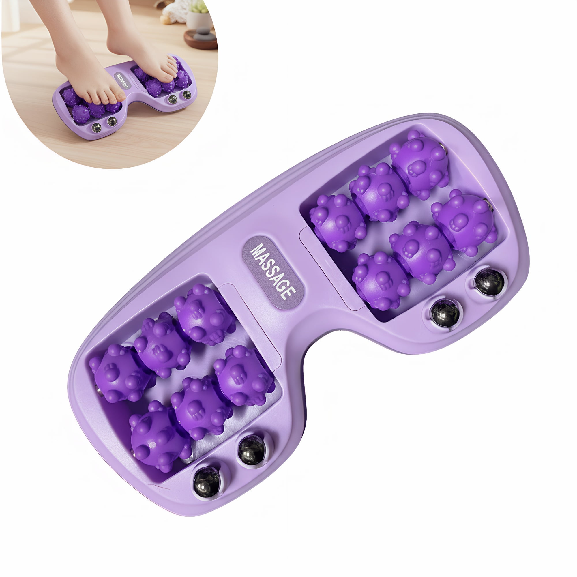 CHICCLO Foot Roller, Foot Massager for Plantar Fasciitis and Pain Relief, Pack of 1, Purple