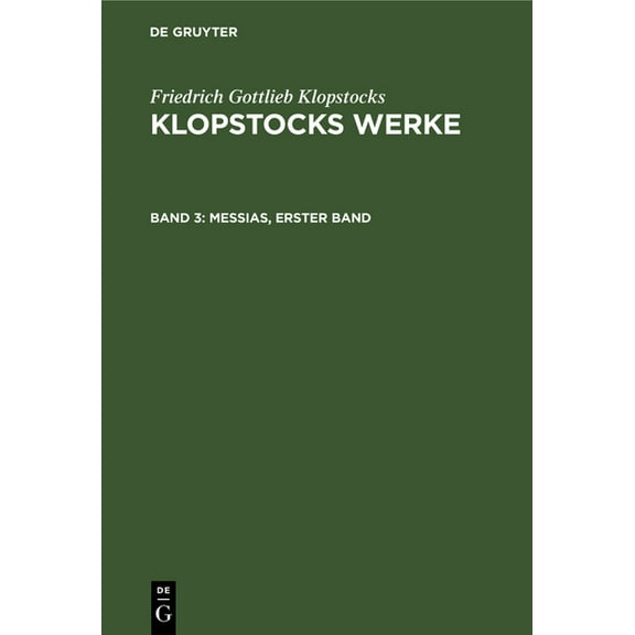 Messias, Erster Band (Hardcover)