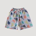 thumbnail image 4 of Boys' Colorful Dinosaur Print Swim Trunks, Quick-Dry Elastic Waist Board Shorts for Kids Beach Activities, 3-10 Years Gray 11-12Y, 4 of 4