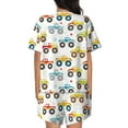 thumbnail image 3 of Kdxio Cartoon Monster Trucks Print Pajamas Sets for Women Short-Sleeved Pjs with Lounge Shorts Two Piece Sleepwear S-4XL, 3 of 8
