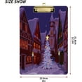 thumbnail image 3 of FMSHPON Christmas Town Street Clipboard Hardboard Wood Nursing Clip Board and Pull for Standard A4 Letter 13x9 inches, 3 of 7