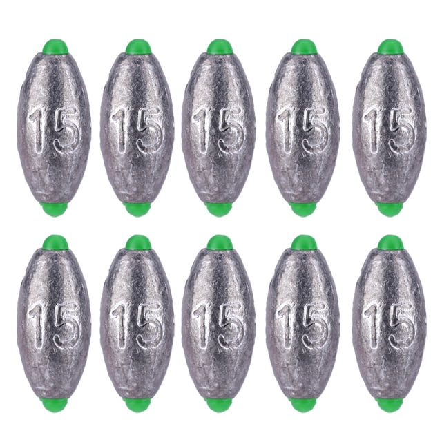 Juego de 10 plomos de pesca, desmontables con plomo dividido y juego de aparejos de pesca (15 g) EOTVIA NO