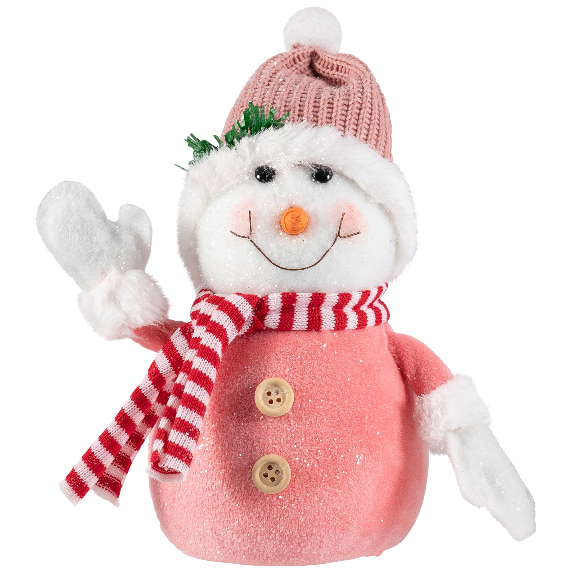 Northlight Glittered Snowman with Knitted Hat Christmas Figurine - 8.5"