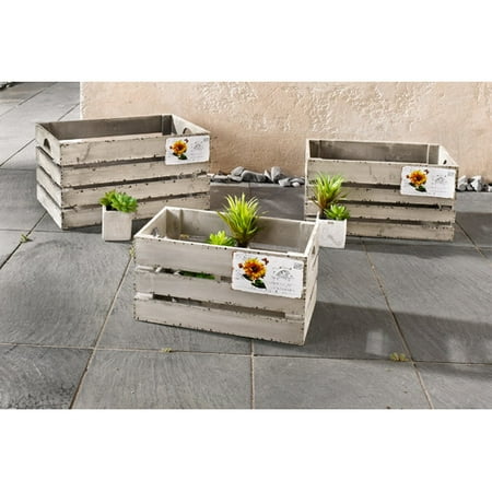 Pier Surplus Decorative Wooden Crate ''Postcard'' (Set of 3)