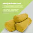 thumbnail image 5 of Hemp Fabric 6x16" Neck Roll Pillowcase - Soft Washable Pillow Cover - Made in USA, Yellow, 5 of 9