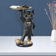 thumbnail image 4 of Escultura de perro Baoblaze resina con bandeja de almacenamiento, 4 of 8
