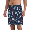 thumbnail image 2 of Kdxio Sea Creatures Pattern Mens Casual Shorts - Drawstring Summer Beach Sports Shorts for Men, 2 of 9