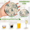 thumbnail image 7 of 6 Pcs Drink Coasters with Holder 3.94in Woven Coasters for Drinks Vintage Christmas Winter Scene Coaster Set for Protection Table, 7 of 7