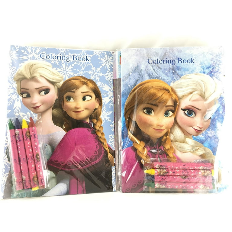 Party Favors Disney Frozen Coloring Book & Crayon Set 12 Pack ( Assorted  Style) 