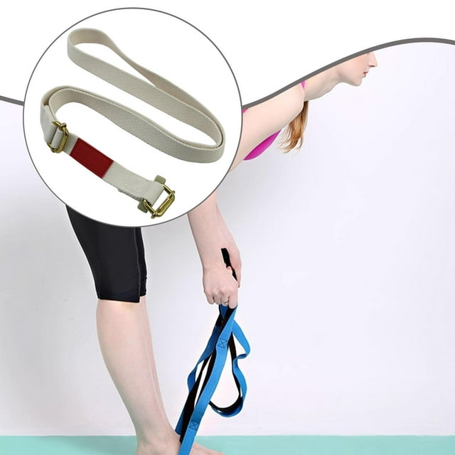 Correa de para estiramiento diario, cinturón de antideslizante con hebilla deslizante doble para baile latino, pilates, entrenamiento en el