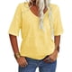 thumbnail image 1 of MKLEKYY Playeras Algodon Mujer Camisetas De Verano Para Mujer, Camisetas De Manga Corta Estampadas, Blusas Informales De Trabajo Con Cuello Redondo Y Botones. Talla XXL, 1 of 3