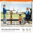 thumbnail image 3 of Electric Adjustable Height Standing Desk - 55 x 24 inch Sit to Stand Up Desk with Splice Board,Rust, 3 of 6