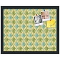 thumbnail image 2 of PinPix 20x16 Custom Cork Bulletin Board Floral Blue And Green Poster Board Has a Fabric Style Canvas Finish, Framed in Floral Blue And Green, by ArtToFrames (PinPix-551), 2 of 6