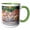 Green/White, variant on 3drose, Giardini Naxos Beach Near Taormina, 11oz Two-tone Red Mug