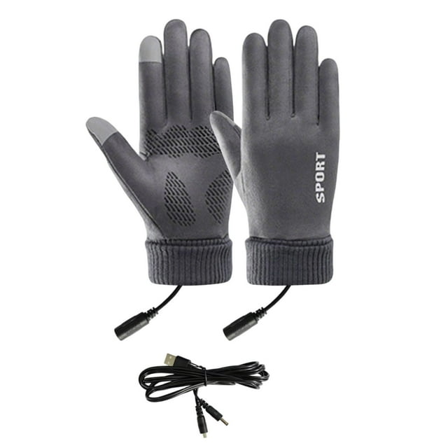 Gants Chauffants pour Femmes, Mitaines pour Hommes et Femmes, Écran Tactile, Gants d'Hiver Imperméables Usb, Gants Chauffants pour Conduite, Cyclisme, Chasse, Randonnée