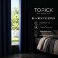 thumbnail image 3 of TOPICK Navy Blue Blackout Curtains for Bedroom Thermal Insulated Drapes for Living Room Home Office Rod Pocket Curtains Set of 2 Panels Each 30"W x 63"L, 3 of 13