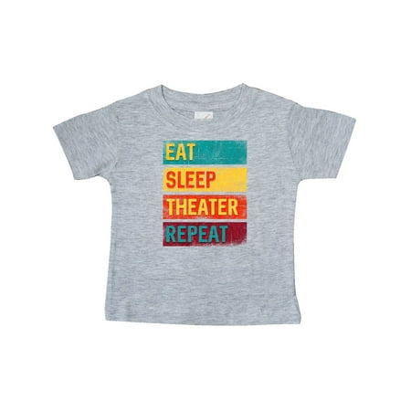 

Inktastic Acting Gift Eat Sleep Theater Repeat Gift Baby Boy or Baby Girl T-Shirt