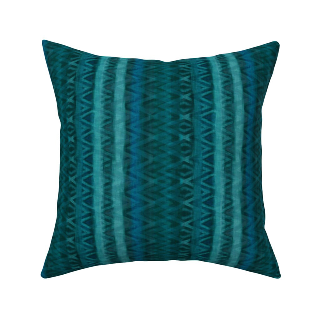Teal Turquoise Black Gold Throw Pillow Cover w Optional Insert by Roostery 