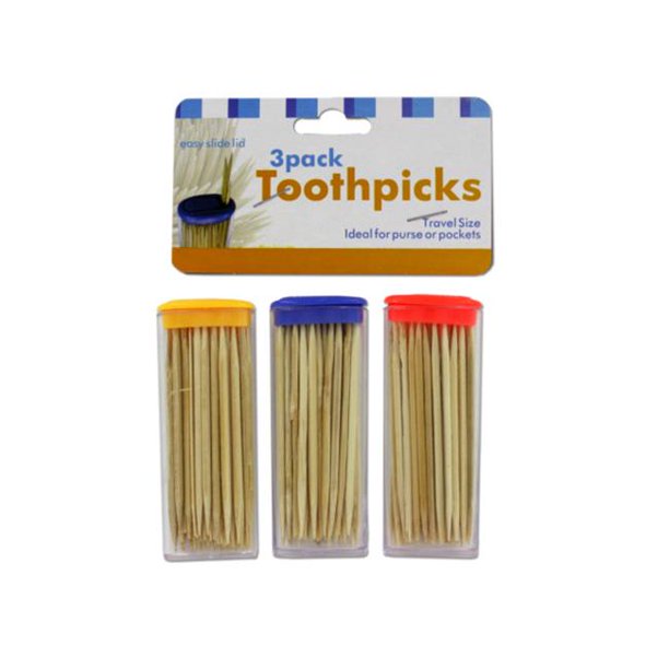 Travel size toothpick containers with toothpicks Case of 72 Walmart