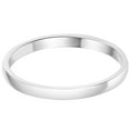 thumbnail image 1 of Ioka - 14k Solid White Gold 2mm Plain Standard Classic Fit Traditional Wedding Band Ring - size 6, 1 of 5