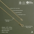 thumbnail image 3 of Amberta Real Italian Yellow 14K Gold Necklaces for Women Men | Super Thin Dainty & Sturdy Box Curb Singapore Solid Chain Delicate Choker 16/18/20 inch: 14K Gold Curb Chain For Women 16 inch, 3 of 6
