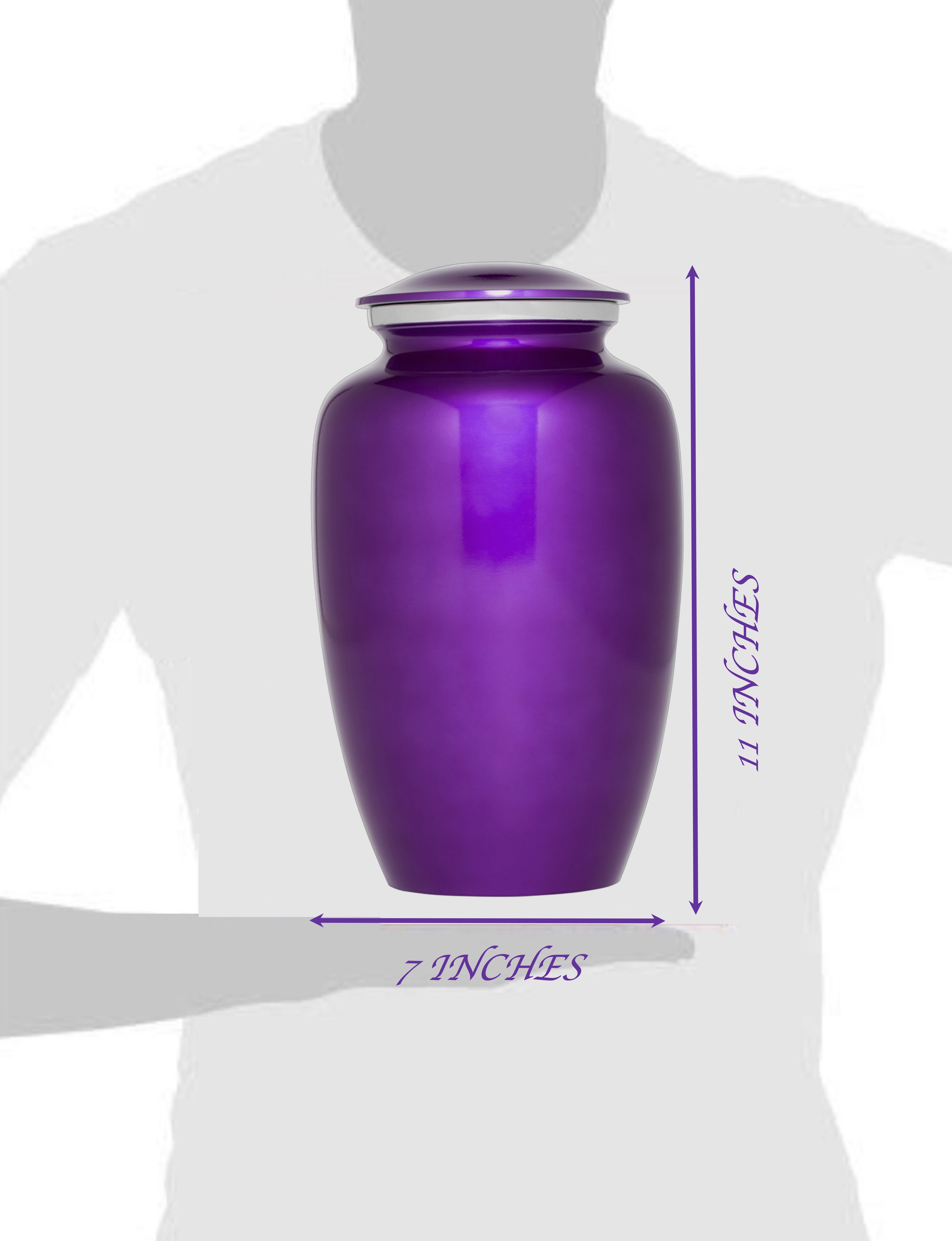 Eternal Harmony Cremation Urn for Human Ashes | Memorial Urn Carefully Handcrafted with Elegant Finishes to Honor Your Loved One | Elegant and Affordable Urn Large Size with Velvet Bag (Purple)