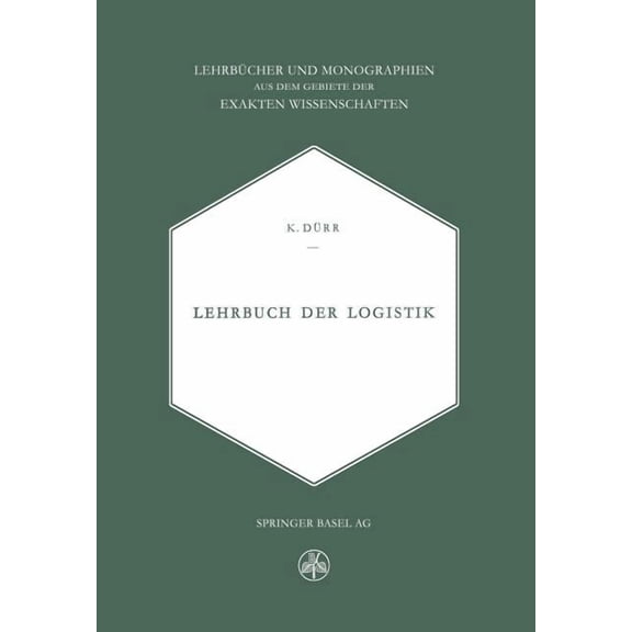 LehrbÃ¼cher Und Monographien Aus Dem Gebi Lehrbuch Der Logistik, (Paperback)