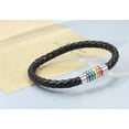 thumbnail image 4 of Rainbow LGBT Bisexual Asexual Transgender Lesbian Fashion Bracelet Leather Unisex Gay, 4 of 6