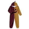 thumbnail image 6 of Halloween Onesie Adult Pumpkin Hooded Pajamas for Women Men, Flannel Long Sleeve Loose Fit Jumpsuit, Warm Casual Loungewear for Fall Winter Home Wear, 6 of 6