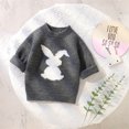 thumbnail image 5 of KAUOD Baby Boys Girls Easter Knit Sweater Cute Bunny Crewneck Pullover Sweater Long Sleeve Sweatshirt Fall Clothes, 5 of 9