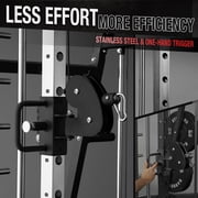 Mikolo M4 Smith Machine Home Gym, 2200LBS Power Rack with Functional Trainer, Cable Crossover, LAT Pulldown, Low Row, Landmine and Plate Storage for Full Body Strength Training