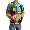 thumbnail image 6 of Looney Tunes Marvin The Martian Mens Womens Novelty Hoodie 3D Print Pullover Hooded Long Sleeve Sweatshirts Tops Blouse with Pocket, 6 of 8