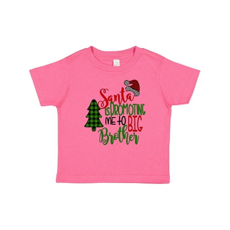 

Inktastic Santa is Promoting Me to Big Brother Green Plaid Tree Boys Baby T-Shirt