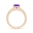 thumbnail image 2 of ANGARA Natural Octagonal 2.2 ct Amethyst Cocktail Ring with Diamonds in 14K Rose Gold for Women (Size-9x7mm) | February Birthstone, Anniversary, Jewelry Gift for Women | Natural Amethyst Ring, 2 of 9