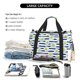 thumbnail image 5 of Fotbe Daisy Striped Nautical Bolsa de Viaje con Estampado, Bolsa de Fin de Semana para Mujer con Compartimento para Zapatos, Bolsa de Gimnasio con Bolsillo Húmedo, 5 of 7