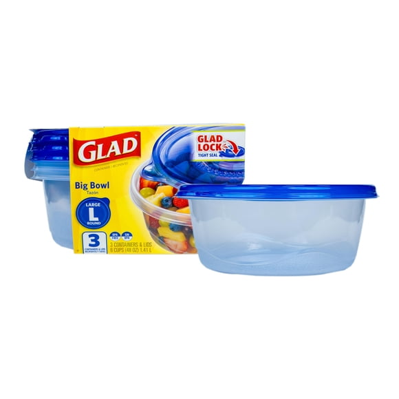 Contenedores para Alimentos Glad 1.4L Sin BPA Paquete de 3