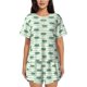 thumbnail image 1 of Fotbe Cute Crocodile Conjunto de Pijama Estampado para Mujer, 2 Piezas, Ropa de Dormir con Camiseta de Manga Corta y Shorts Suaves-Medium, 1 of 6