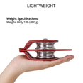thumbnail image 3 of NewDoar 30 KN CE Certified Large Rescue Pulley Double Sheave with Swing Plate for Outdoor Mountaineering Rock Climbing Rescue(Red 1pcs), 3 of 5
