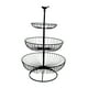thumbnail image 3 of Soporte metálico para cesta de frutas de 3 niveles, soporte para frutas, cuenco extraíble versátil de gran capacidad para almacenar y organizar, Pájaro superior negro, 3 of 9