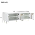 thumbnail image 2 of Miekor Furniture Contemporary TV Stand with Adjustable Shelves for TVs Up to 78'', Stylish Media Console with Gold Handles and Arch Fluted Glass Doors, Delicate Entertainment Center B3A606, 2 of 8